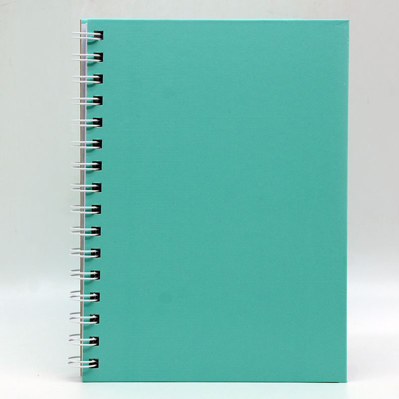 HARD COVER PLAIN SPIRAL 1LINE NOTEBOOK 80PAGE A5 TURQUOISE BLUE