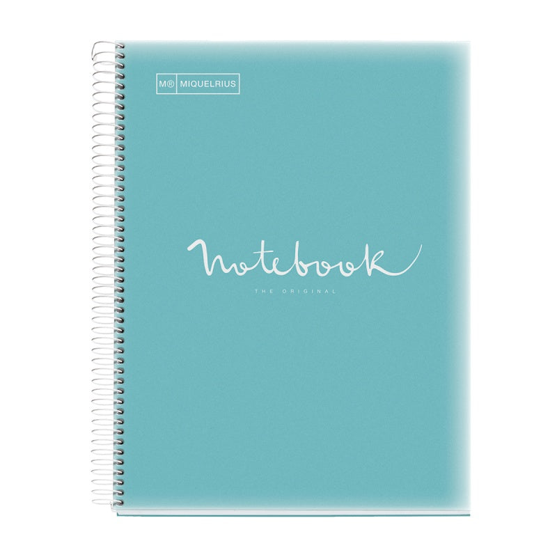 MIQUELRIUS MR PP COVER SPIRAL A4 90G 80SHT 5MM SQUARE NOTEBOOK-EMOTIONS SKYBLUE