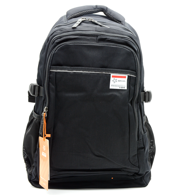 AOPUSEN BACKPACK 19" W/3COMPARTMENT 10322-BLACK