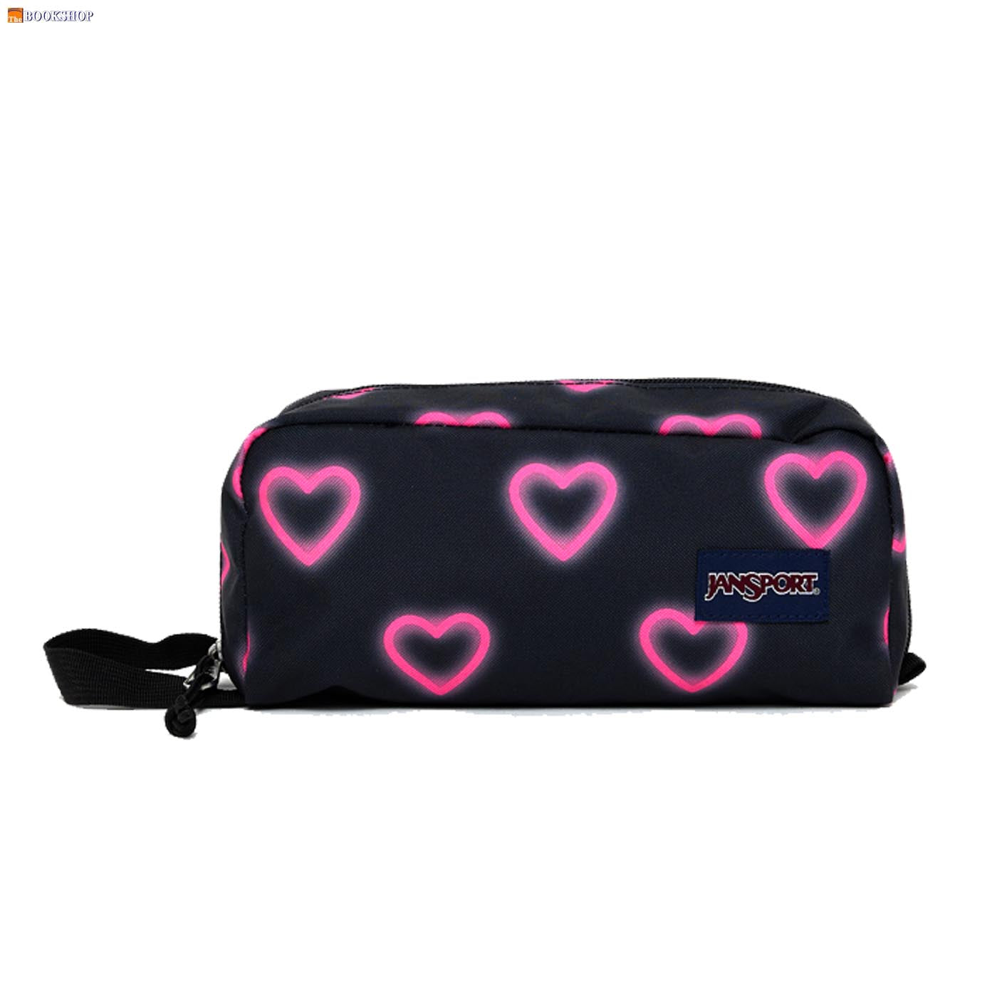 JANSPORT PERFECT POUCH-HAPPY HEARTS BLACK
