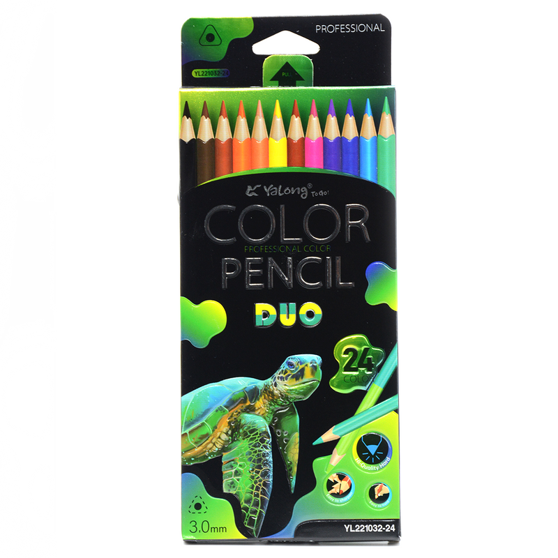 YALONG PROFESSIONAL COLOR PENCIL DUO 24COLOR PACK