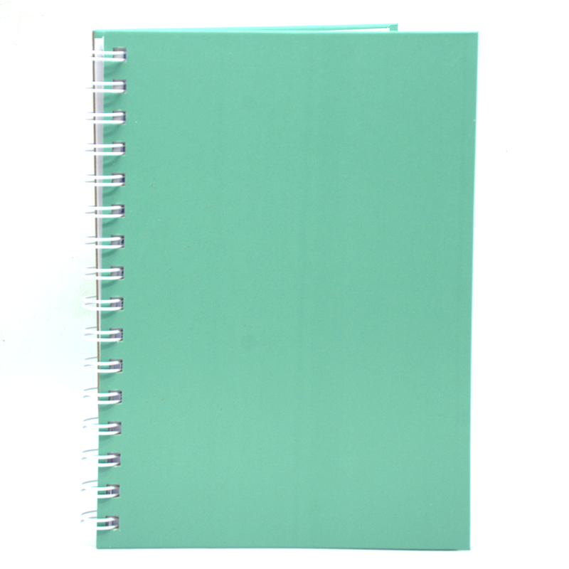 HARD COVER PLAIN SPIRAL 1LINE NOTEBOOK 80PAGE A5 GREEN