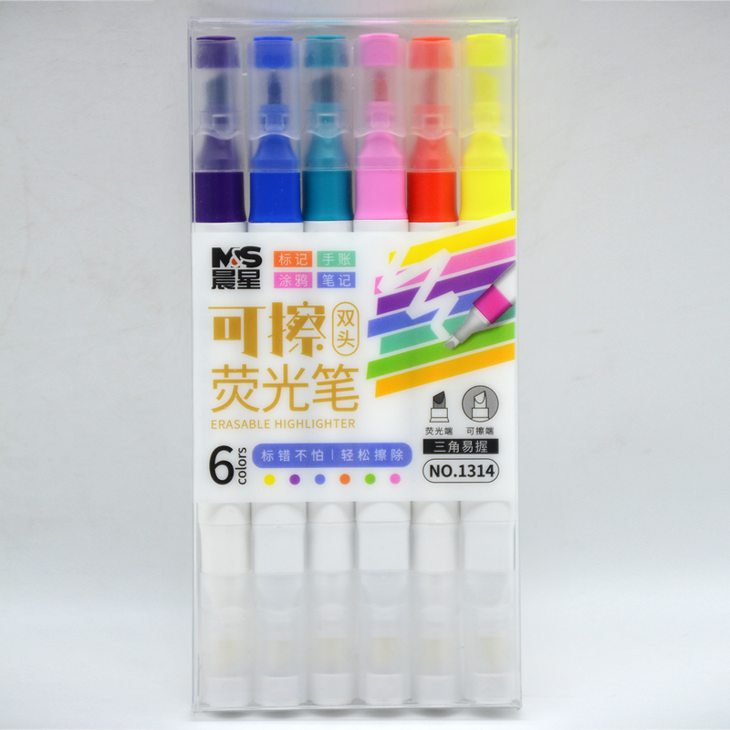 MS ERASABLE HIGHLIGHTER 6PCS PACK 1314-6