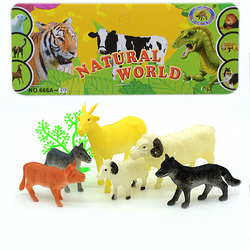 PLASTIC FARM ANIMALS 6PCS PACK SMALL