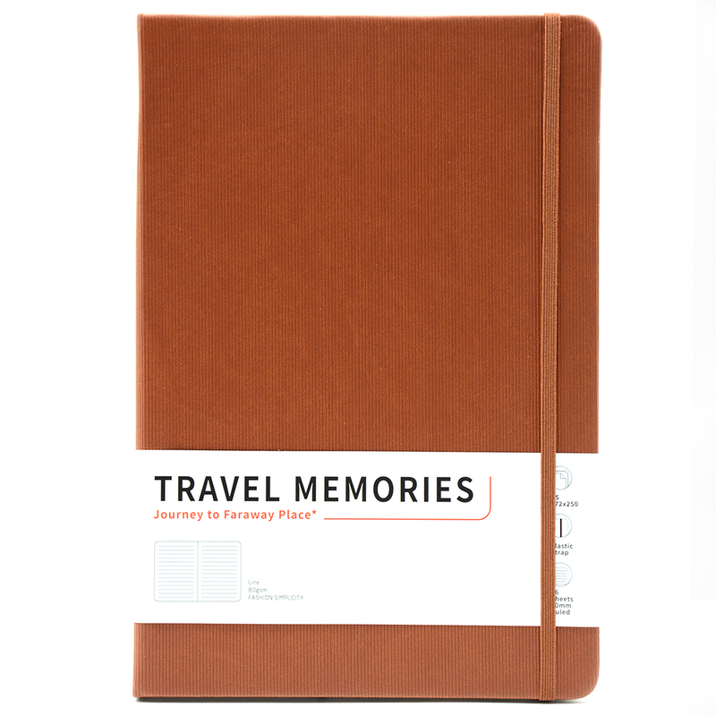 BIXU TRAVEL MEMORIES POCKET NOTEBOOK W/ELASTIC B5 ASSTD