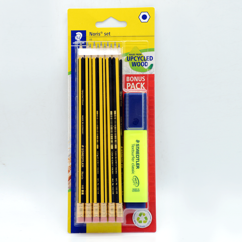 NORIS UPCYCLE 12 PENCILS +HIGHLIGHTER SET