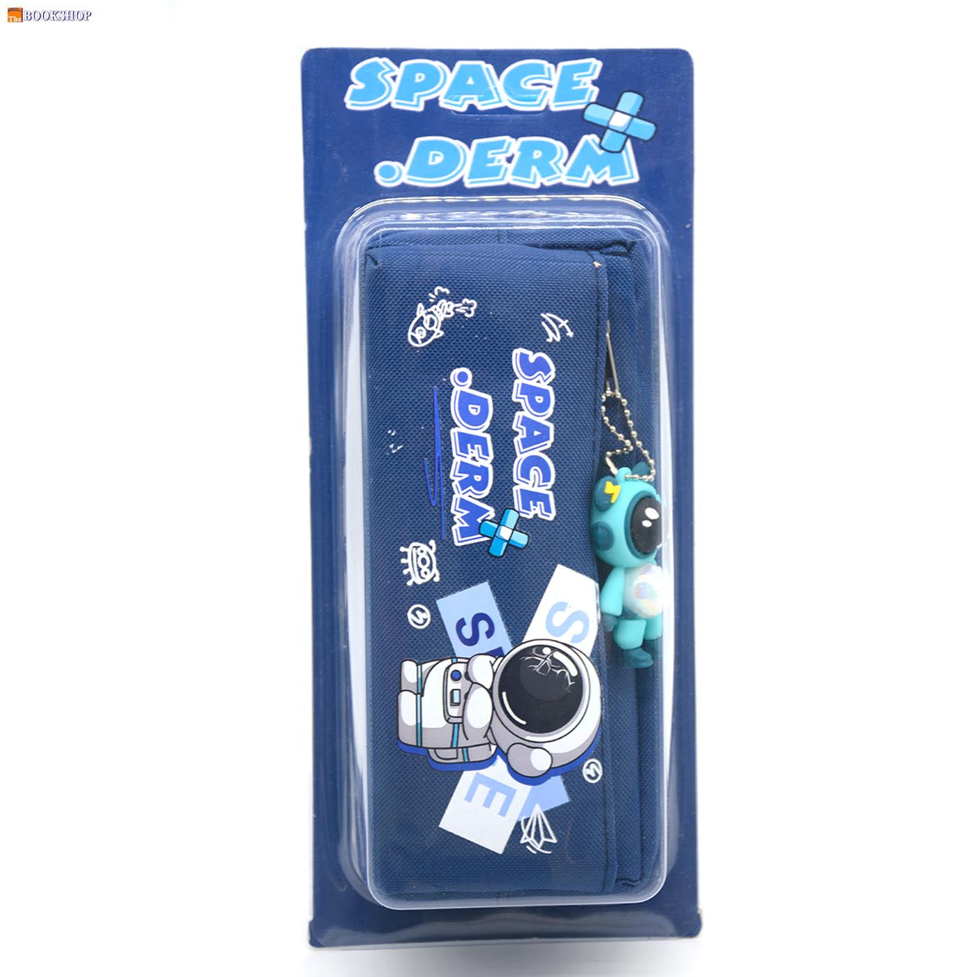 SPACE DERM RECT PENCIL CASE W/2ZIPPER&DOLL 3008