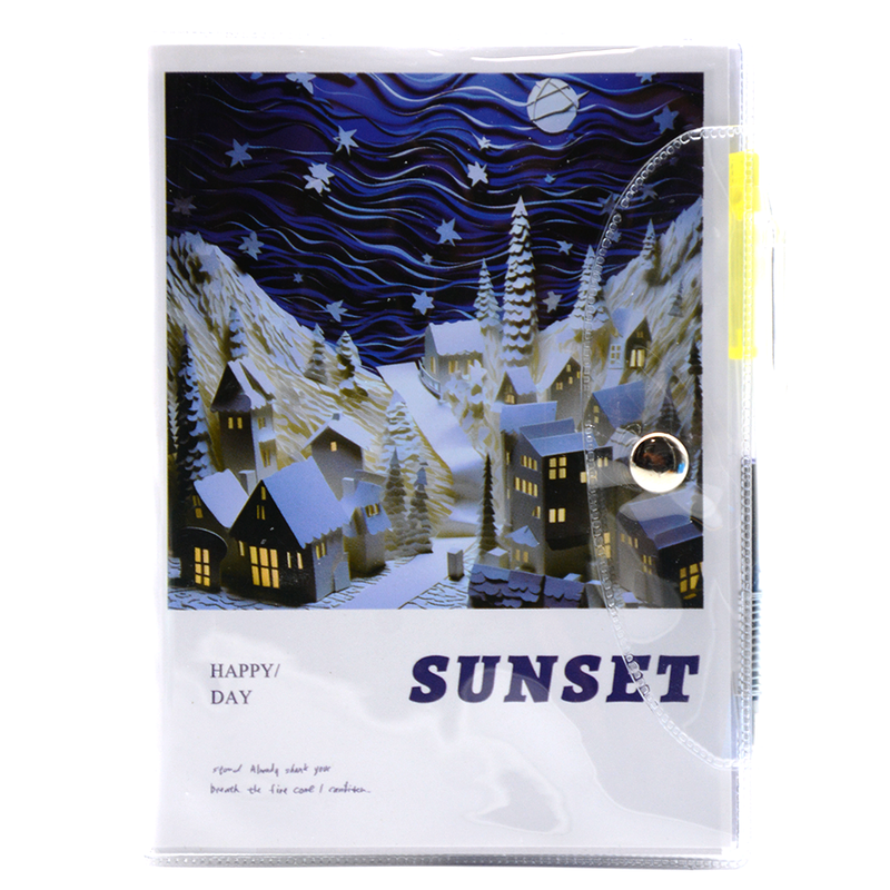 SUNSET POCKET NOTEBOOK W/PEN A6 131X94MM