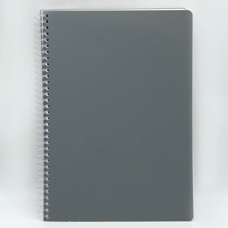 SOFT COVER SPIRAL 1LINE NOTEBOOK 70G 100SHT A4 GRAY