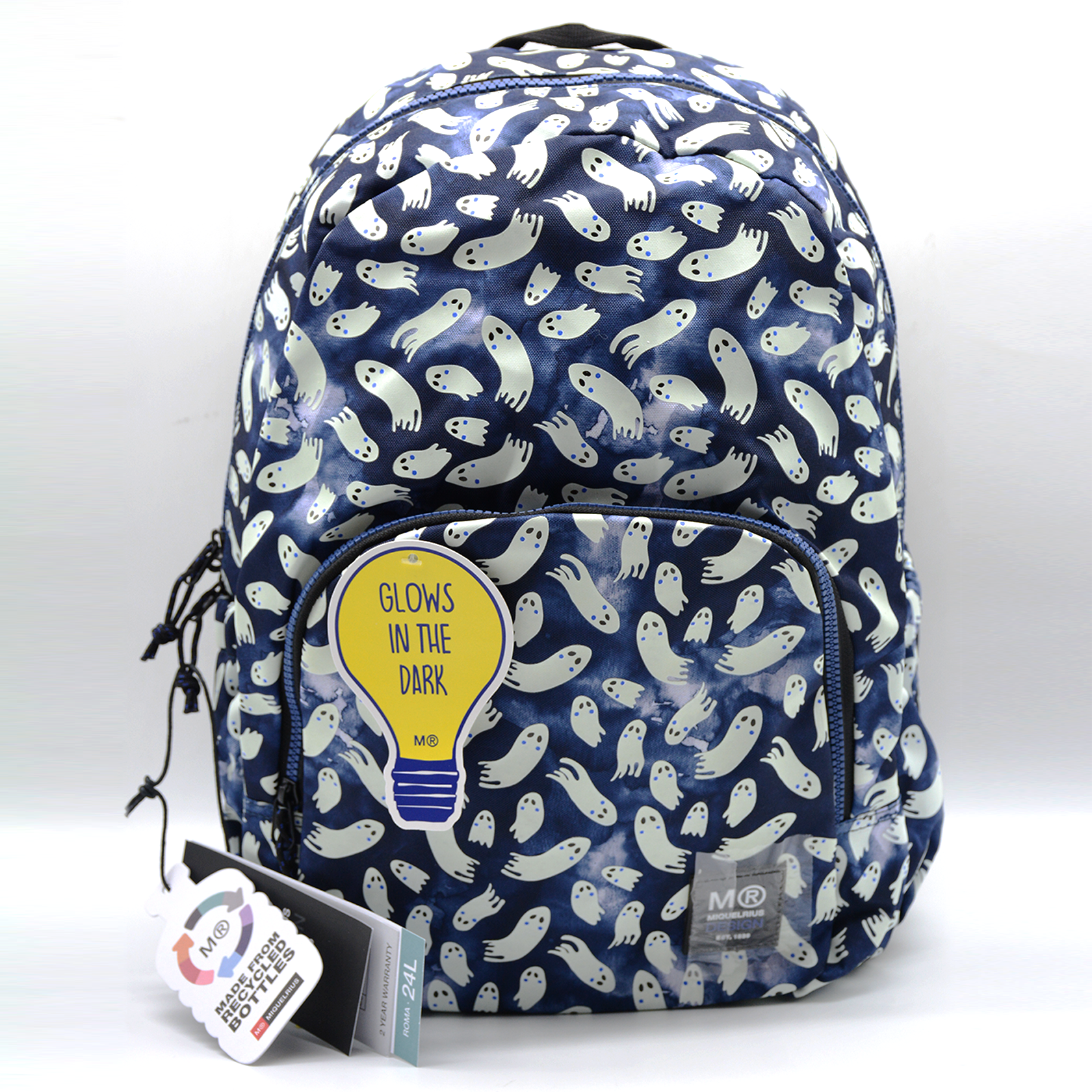 MIQUELRIUS MR BACKPACK W/2 COMPARTMENT 17'' ROMA GHOSTS