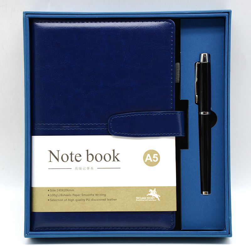 LEATHER NOTEBOOK W/PEN BOX SET