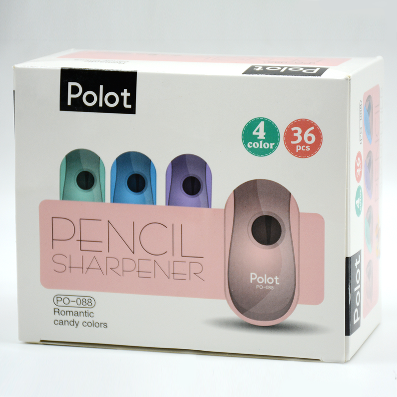 POLOT SINGLE HOLE PENCIL SHARPENER PO-088 ASSTD