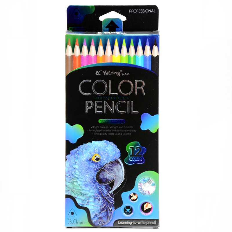 YALONG PROFESSIONAL COLOR PENCIL 12COLOR PACK