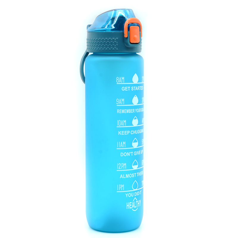 HEALTHY SPORTS CUP PLASTIC WATER BOTTLE 1000ML WF18-ASSTD