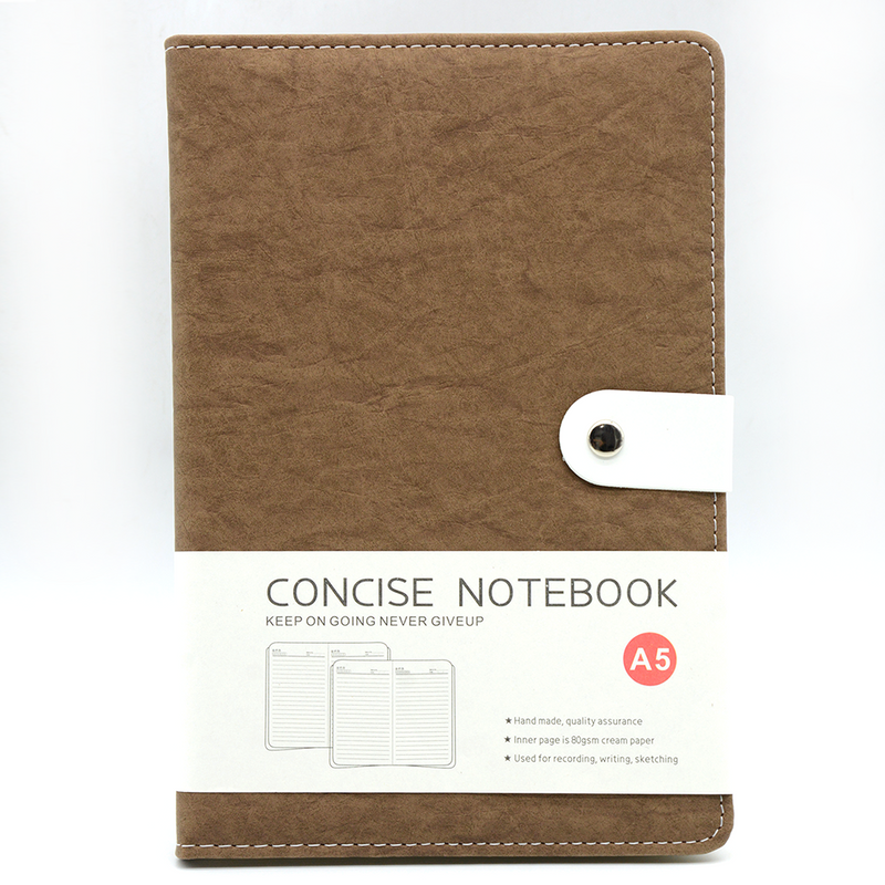 LEATHER COVER CONCISE NOTEBOOK 25K 90SHT W/CLOSURE A5 35-25