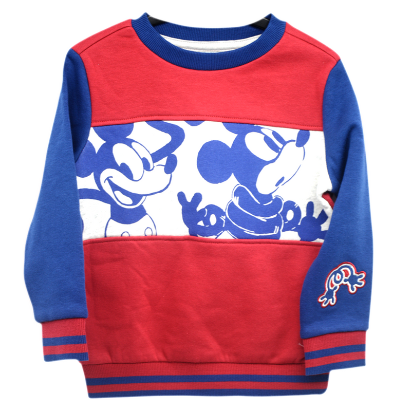 DISNEY KIDS MICKEY MOUSE SWEATSHIRT RED &BLUE