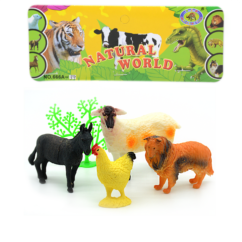 PLASTIC FARM ANIMALS 4PCS PACK