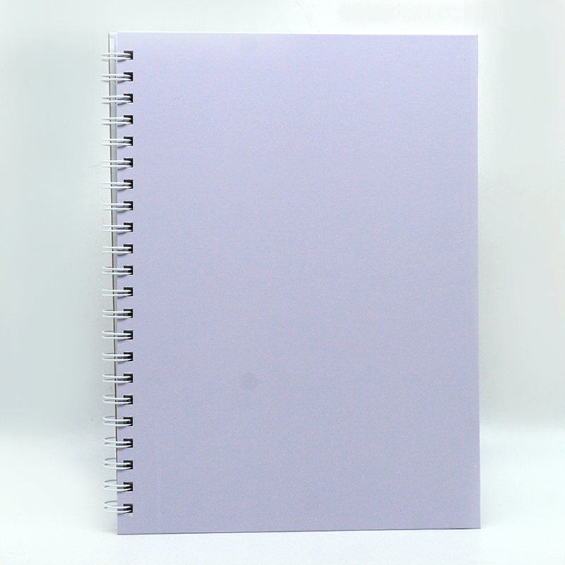 HARD COVER PLAIN SPIRAL 1LINE NOTEBOOK 100PAGE A4-LIGHT PURPLE