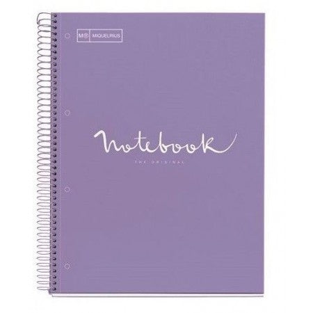 MIQUELRIUS SPIRAL A4 80SH 5MM SQUARE NOTEBOOK LAVENDER