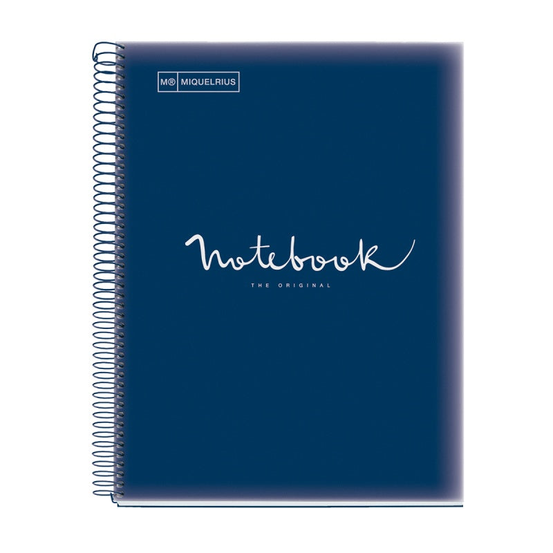 MIQUELRIUS MR PP COVER SPIRAL A4 90G 80SHT 5MM SQUARE NOTEBOOK-EMOTIONS NAVY