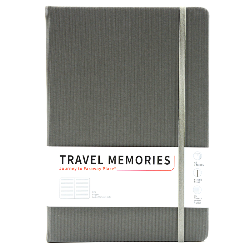 BIXU TRAVEL MEMORIES POCKET NOTEBOOK W/ELASTIC A5