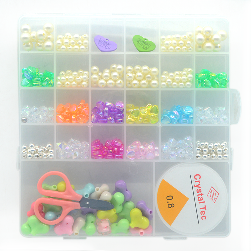 DIY BEADS SET IN RECTANGLE PLASTIC BOX Y168