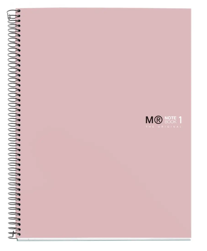 MIQUELRIUS MR-1 HARD COVER SPIRAL A4 90G 80SHT 1LINE NOTEBOOK-SAND