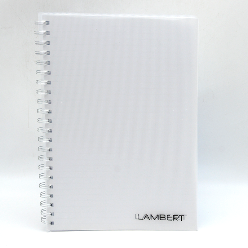 LAMBERT PP COVER SPIRAL 1LINE NOTE BOOK A4 100SH-TRANSPARENT