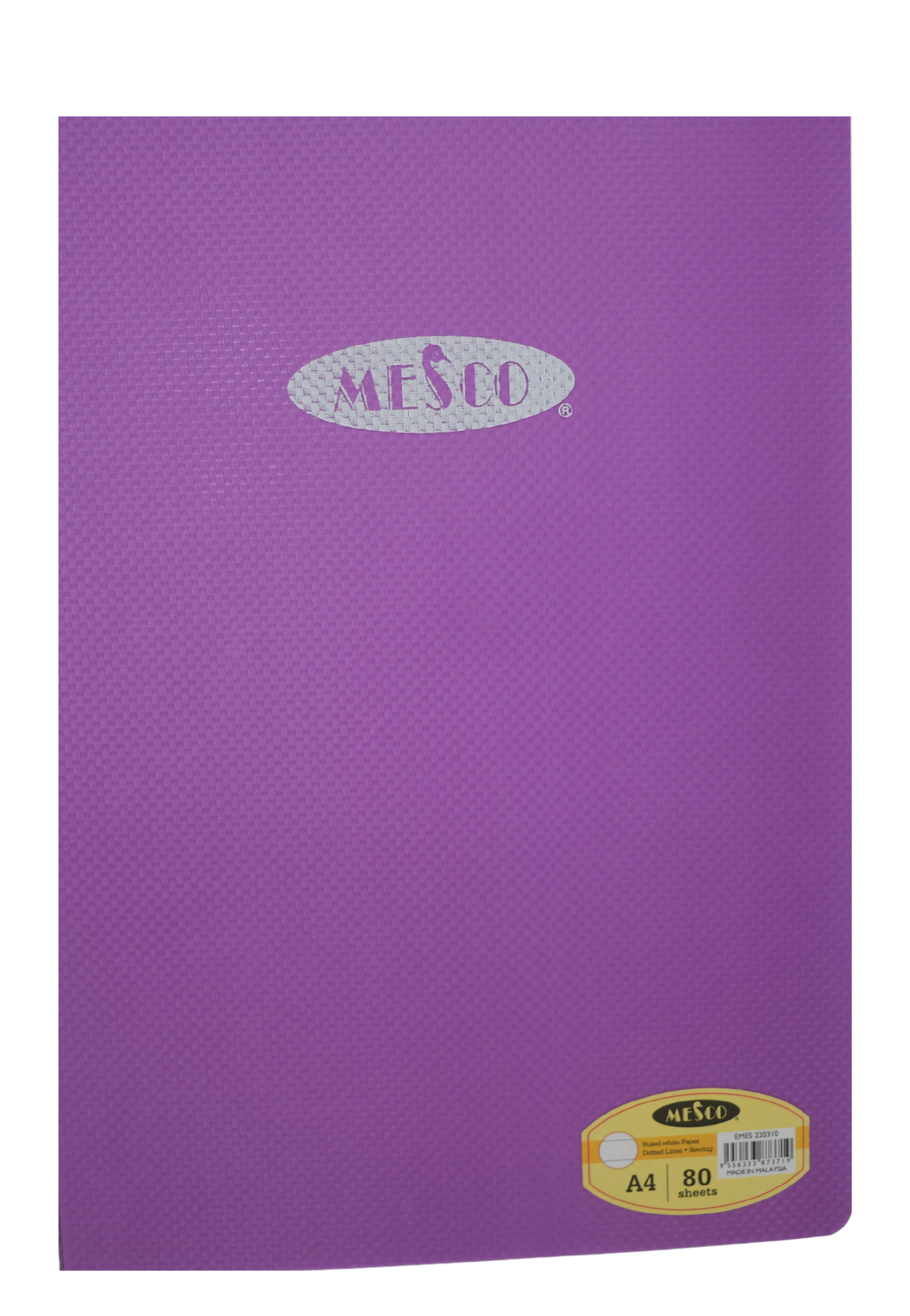MESCO PP COVER NOTEBOOK 80SHT A4-ASSTD