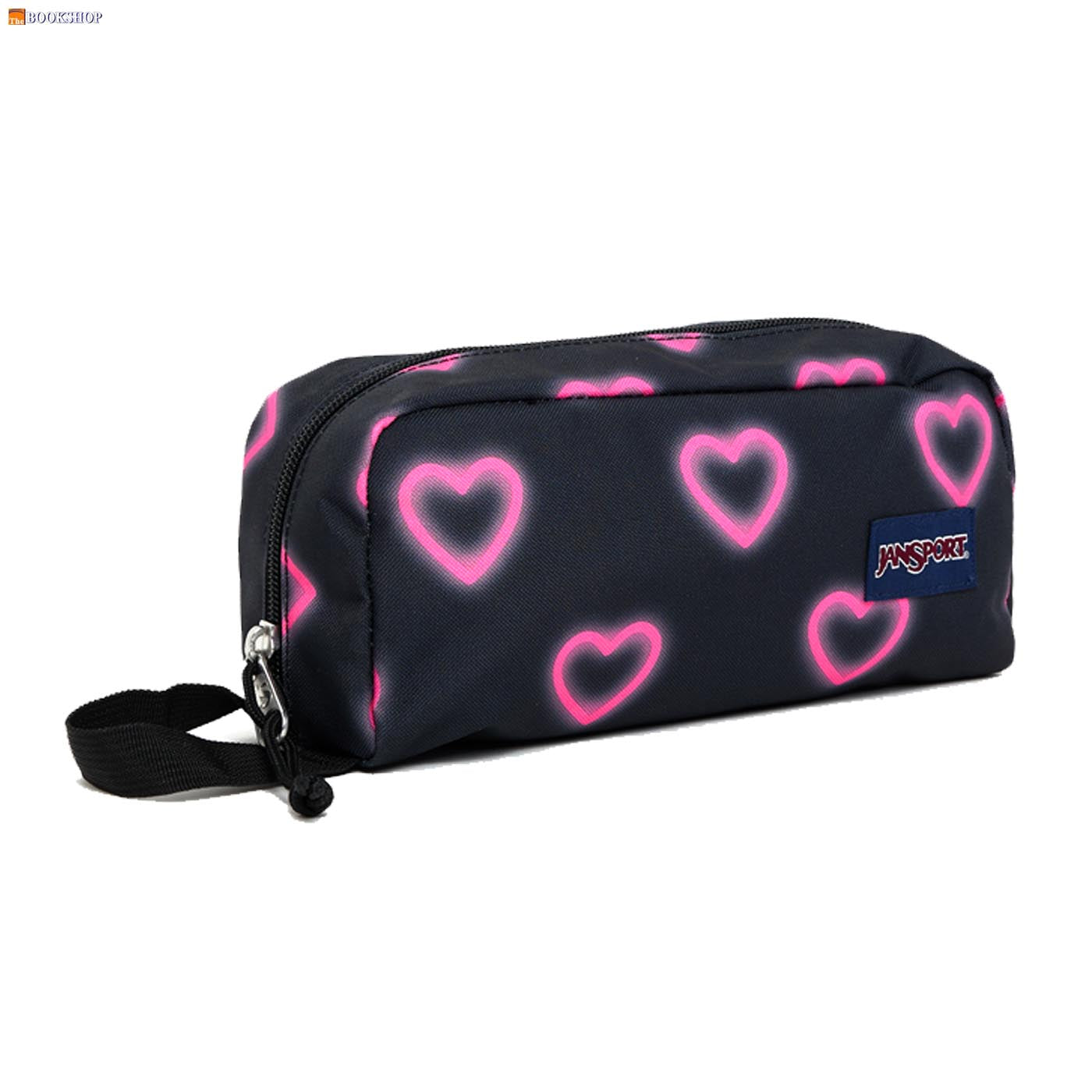 JANSPORT PERFECT POUCH-HAPPY HEARTS BLACK