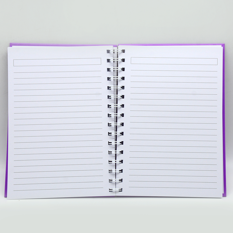 HARD COVER PLAIN SPIRAL 1LINE NOTEBOOK 80PAGE A5 PURPLE