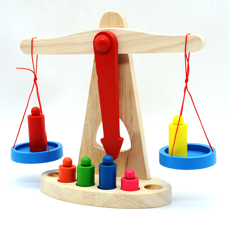 WOODEN BALANCE TOY -WEIGHING SCALE TOY