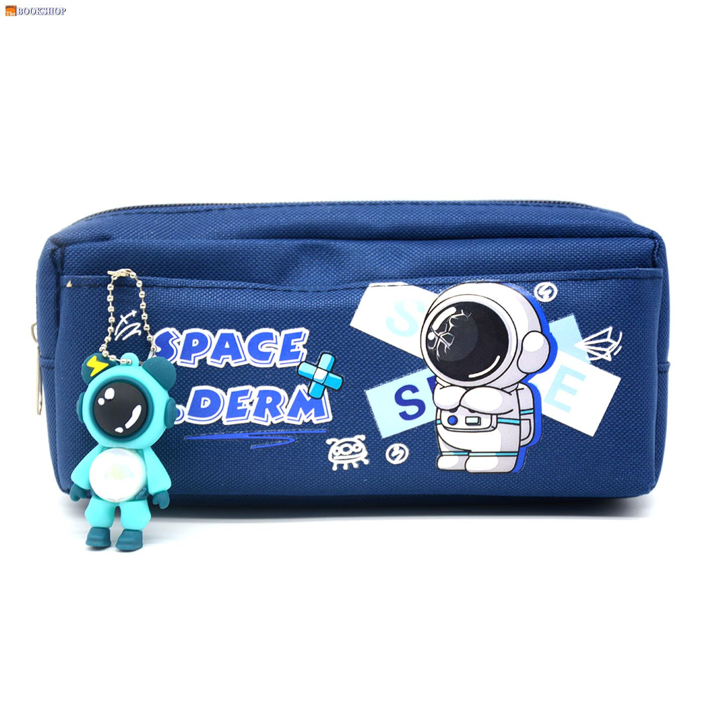 SPACE DERM RECT PENCIL CASE W/2ZIPPER&DOLL 3008