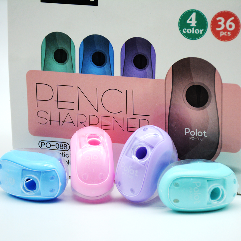 POLOT SINGLE HOLE PENCIL SHARPENER PO-088 ASSTD