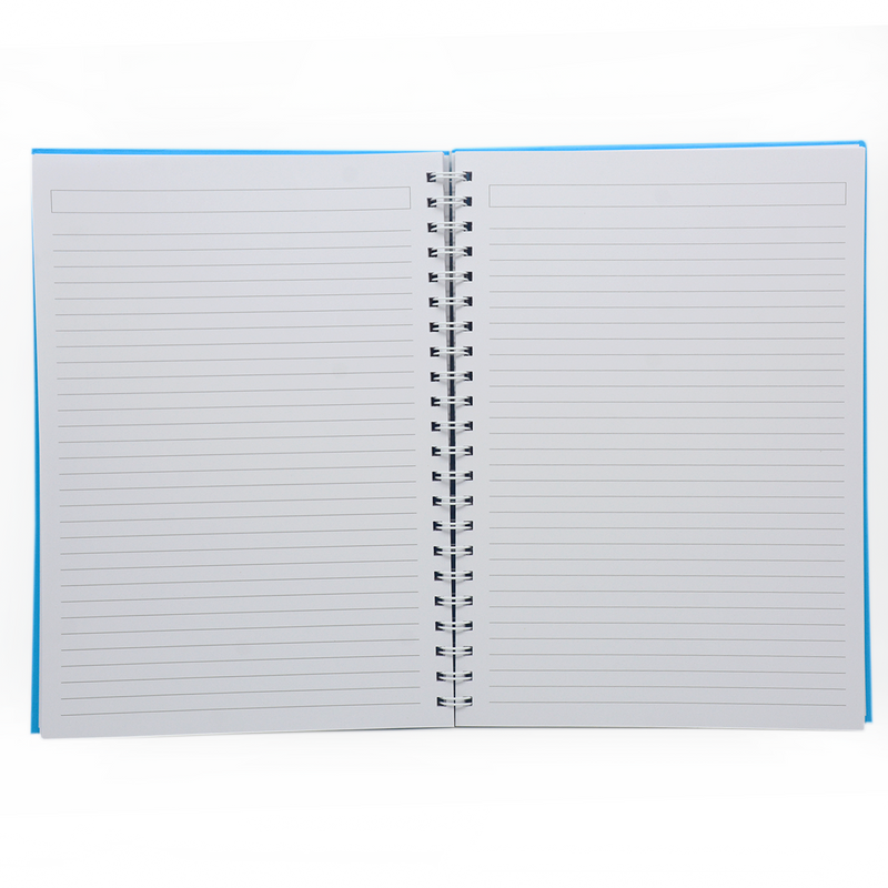 HARD COVER PLAIN SPIRAL 1LINE NOTEBOOK 100PAGE A4-111G-BLUE