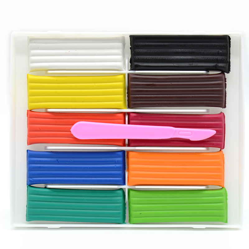 QIAOYI 10COLOR PLASTICINE PACK 200G