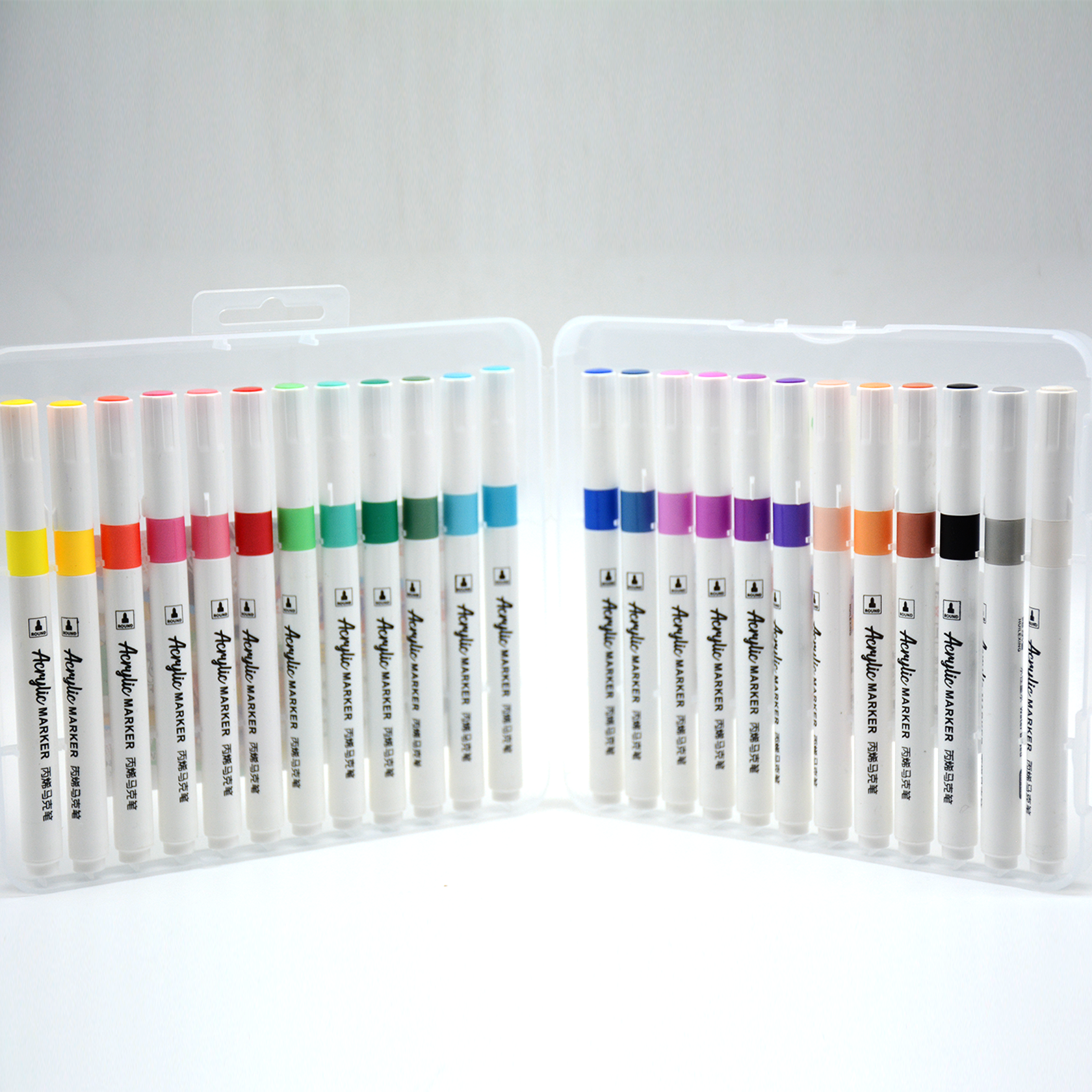 HUILEXING WATER BASED ACRYLIC MARKER 24PCS/BOX