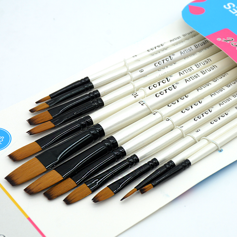 BIANYO COROT ARTIST BRUSH 12PCS FLAT