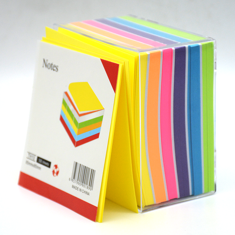 STICKY NOTES 500SHT 5/6COLOR IN MEMO CASE 85X85MM