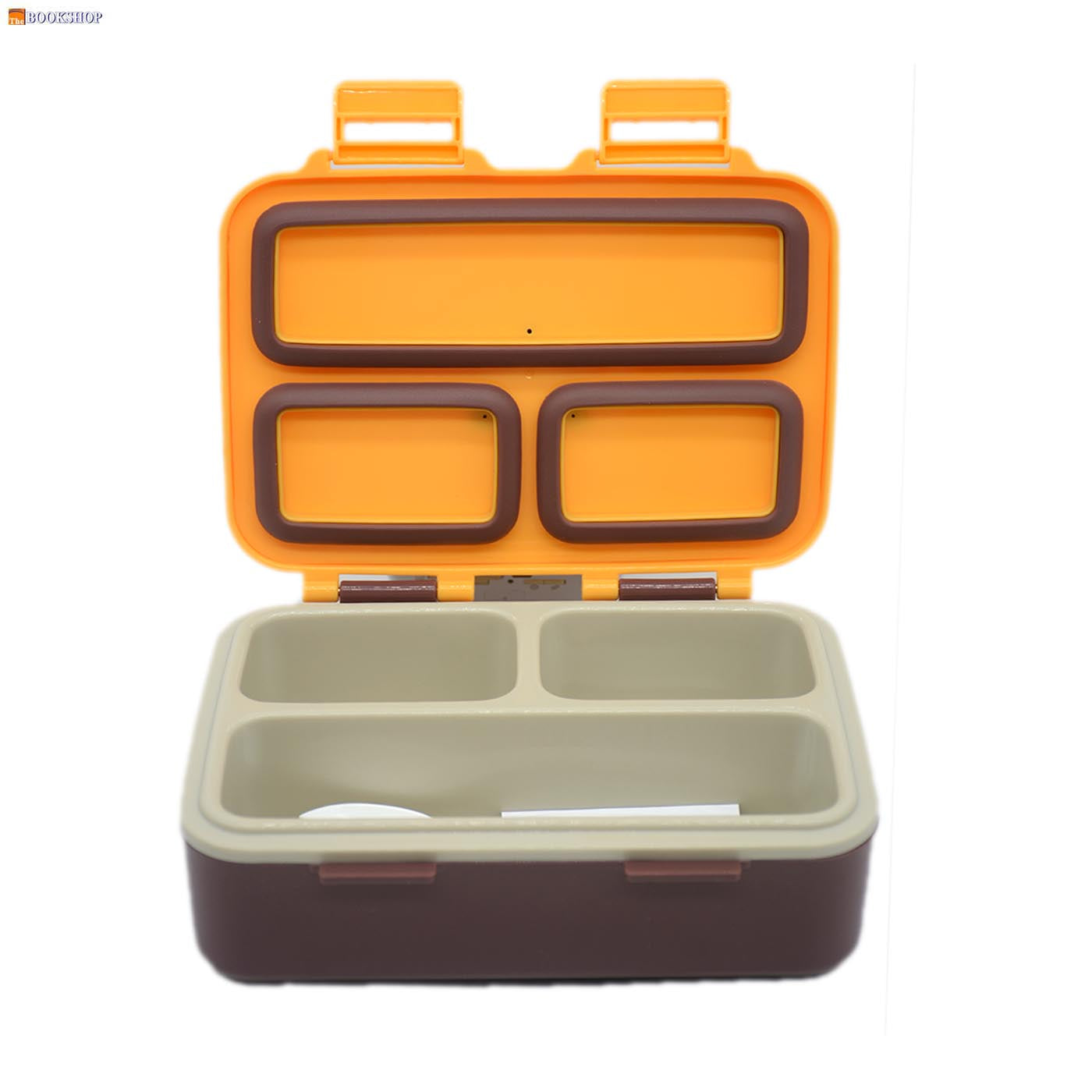 JINBAO PLASTIC LUNCH BOX W/3 DIVISION&2CLOSURE ASSTD JB659