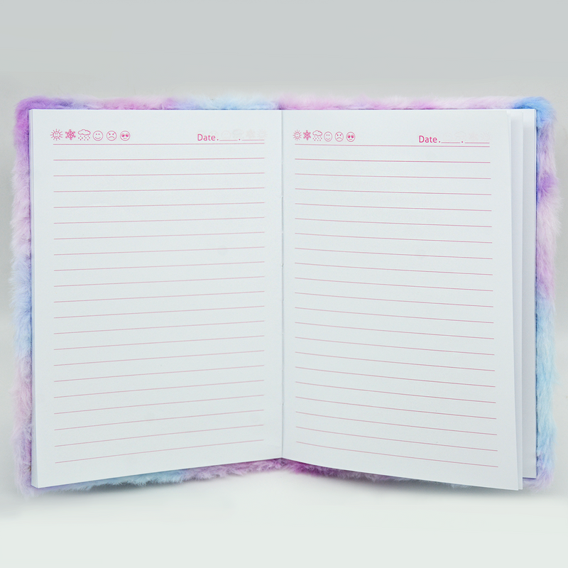 SOFT PLUSH COVER NOTEBOOK 21X15CM-UNICORN ASSTD