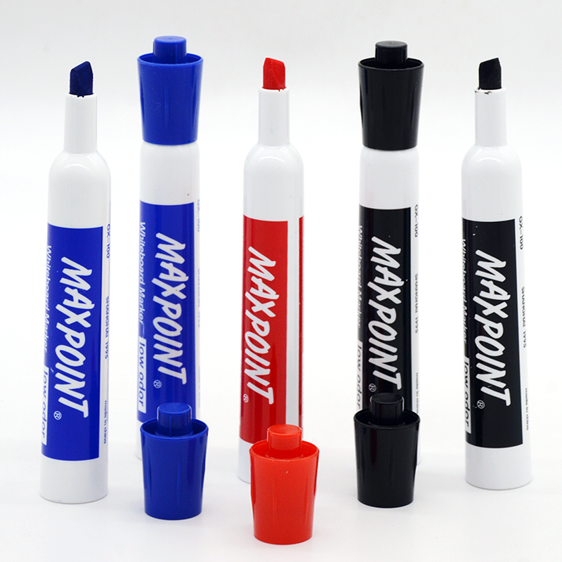 MAXPOINT 5PCS WHITE BOARD MARKER(2BK&BL+1RD)