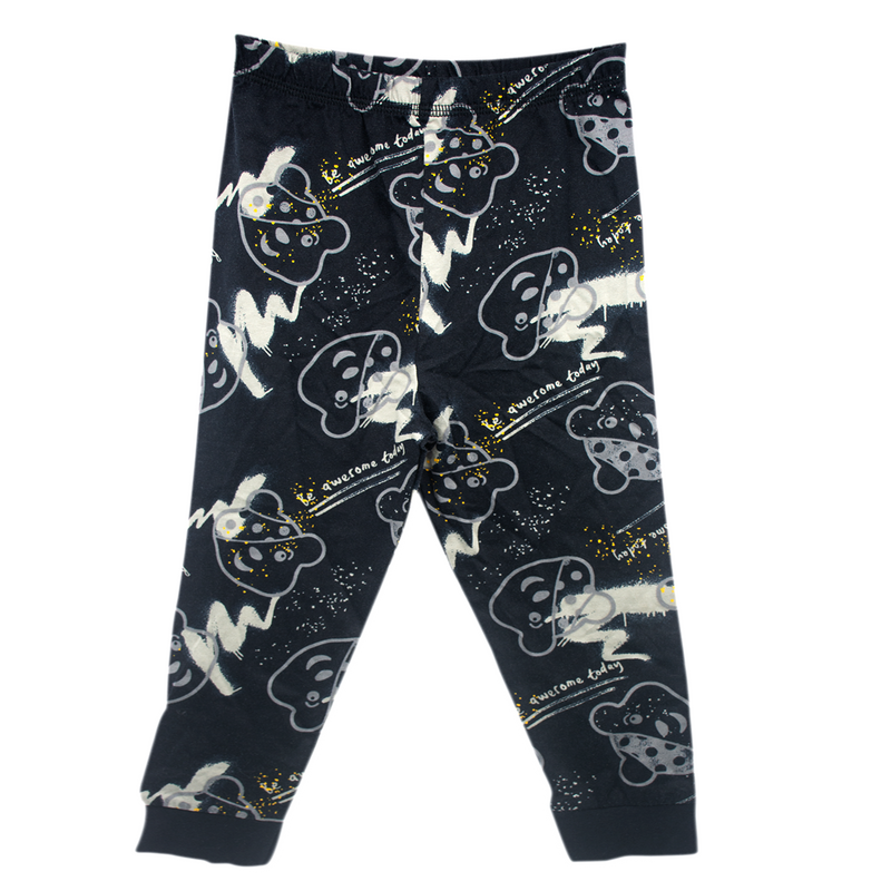 GEORGE BOYS LONG SLEEVE PAJAMA SET W/ BEAR FACE PRINT