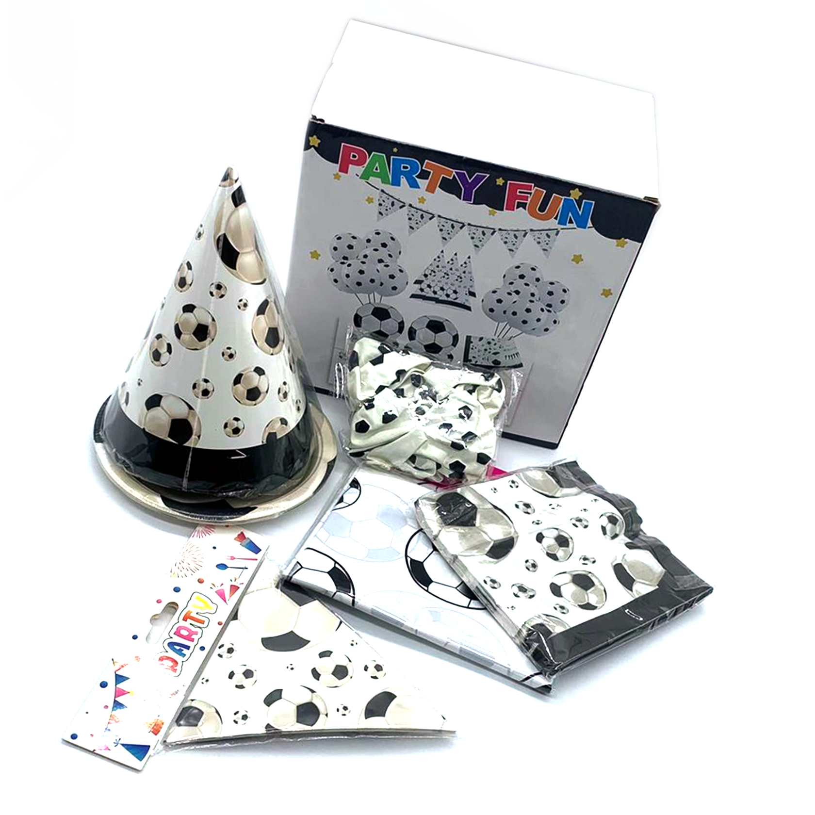 PARTY FUN HAPPY BIRTHDAY FOOTBALL PARTY SET