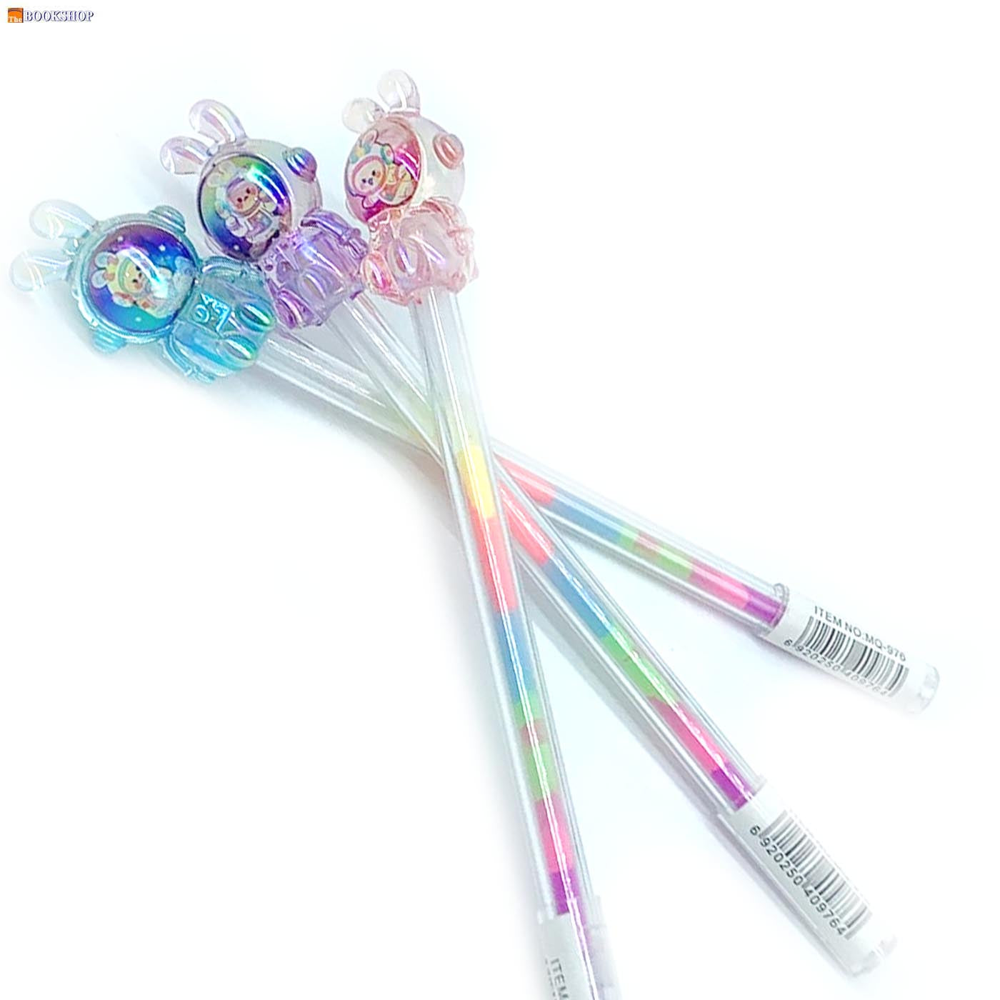 FANCY MIX COLOR GEL PEN W/CRYSTAL CAP MQ-976