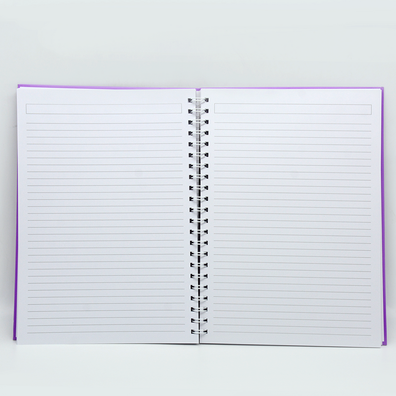 HARD COVER PLAIN SPIRAL 1LINE NOTEBOOK 100PAGE A4-PURPLE