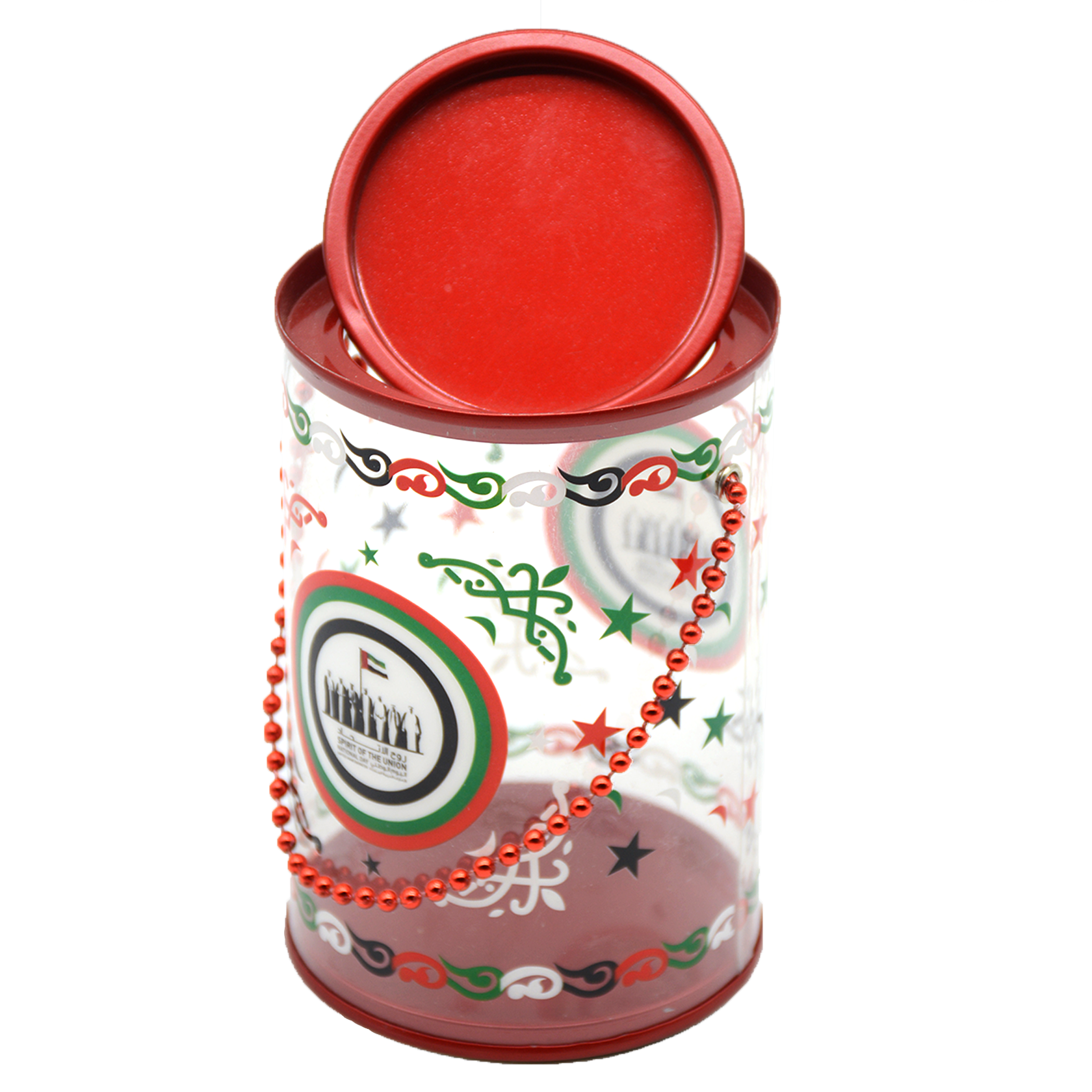 UAE NATIONAL DAY METALLIC PVC CANDY BOX 13X8.5CM