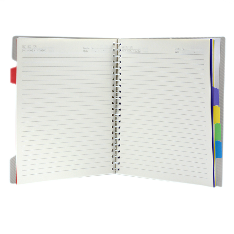 PLAIN COVER PP SPIRAL 5-SUBJECT INDEX 1LINE NOTEBOOK A4