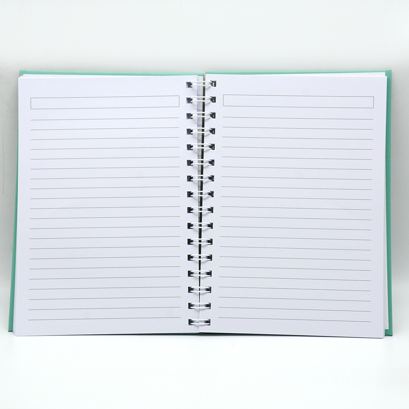 HARD COVER PLAIN SPIRAL 1LINE NOTEBOOK 80PAGE A5 GREEN