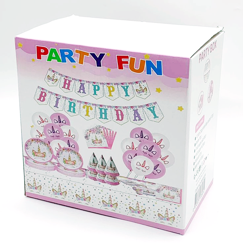 PARTY FUN FLOWER HAPPY BIRTHDAY PARTY SET